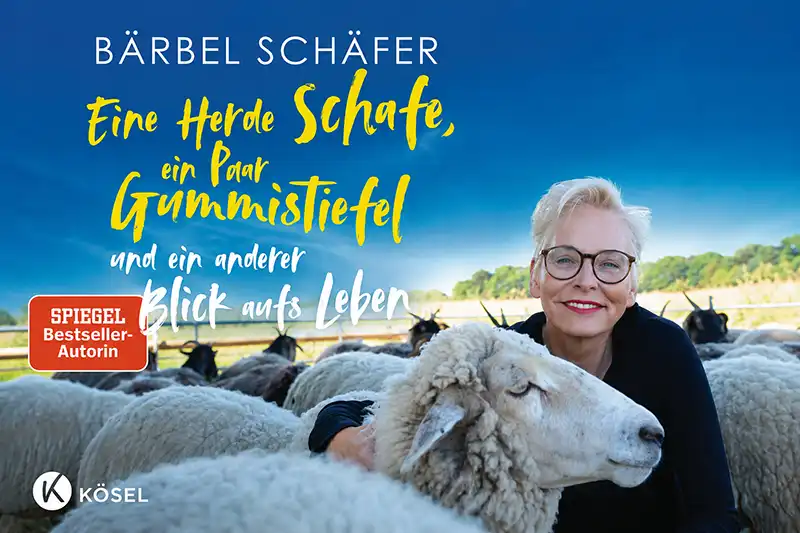 Buchcover Bärbel Schäfer "Eine Herde Schafe, ein paar Gummistiefel und ein anderer Blick aufs Leben"